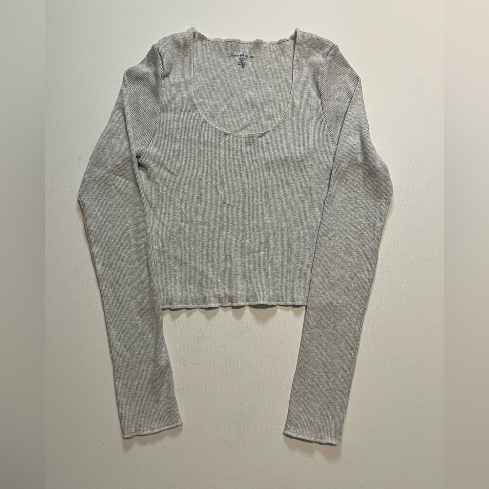 Brandy Melville Heather Gray Long Sleeve Tee